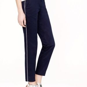 J Crew Cafe Capri in Navy Tuxedo Stripe